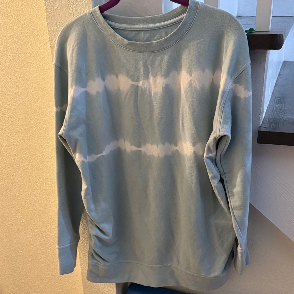 Blue Tie-Dye Maternity Sweatshirt